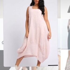 Made in Italy Pink Linen dress
